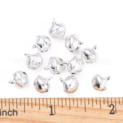 アイアン製ベルチャーム  銀色のメッキ  9.5x8x7mm  穴：1~2mm&nbsp;IFIN-Q112-01B-02