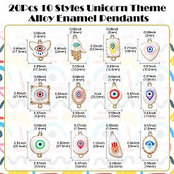 24Pcs 12 Styles Alloy Enamel Evil Eye Connector Charms&nbsp;FIND-CJ0003-14B