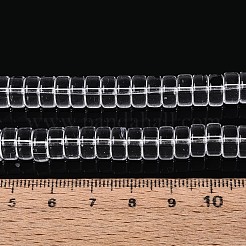 透明ガラスビーズ連売り  フラットラウンド  透明  8~8.5x4~4.5mm  穴：0.7~1mm  約95~100個/連  14.57~15.35''（37~39センチメートル）&nbsp;GLAA-N026-4x8mm-T06