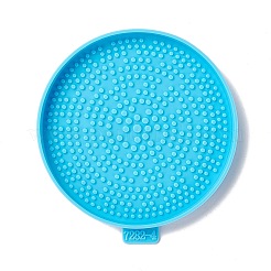 Flat Round with Polka Dot Pattern Cup Mat Silicone Molds&nbsp;LS-DIY-M039-04