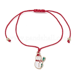 2Pcs Christmas Alloy Enamel Charm Bracelets&nbsp;BJEW-JB11229