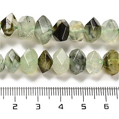 天然石プレナイトビーズ連売り  多面カット  ナゲット  10~11x8~10x7~8mm  穴：1mm  約22~23個/連  7.09~7.48''（18~19センチメートル）&nbsp;G-N327-05-21