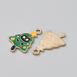 Christmas Cat Theme Alloy Enamel Pendants&nbsp;ENAM-CJC0013-16E