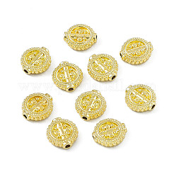 めっき合金ビーズラック  花付きフラットラウンド  ライトゴールド  11x10x3mm  穴：1.4mm&nbsp;PALLOY-I216-43LG