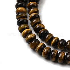 Natural Tiger Eye Beads Strands&nbsp;G-A275-B01-4x6mm