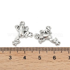 合金のチベット風チャーム  カエルチャーム  アンティークシルバー  18x14.5x2.5mm  穴：1.5mm&nbsp;TIBE-S324-11AS