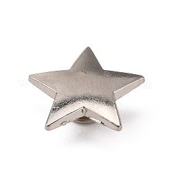 合金リベットスタッド  財布用  バッグ  ブーツ  革工芸装飾  スター  プラチナ  19x19x7mm&nbsp;PALLOY-WH0022-01A-P