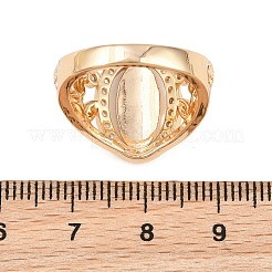 女性用真鍮マイクロパヴェキュービックジルコニア指輪  聖母マリアとオーバル  ゴールドカラー  16.5mm  内径：17mm&nbsp;CU-CBAA973-03G