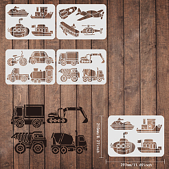 PET Hollow out Drawing Painting Stencils Sets for Kids Teen Boys Girls&nbsp;DIY-WH0172-442