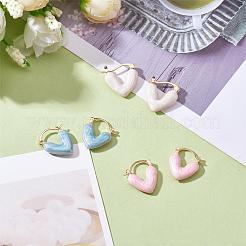 Enamel Heart Hoop Earrings&nbsp;JE1108A