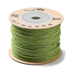ポリエステルツイストコード  ラウンド  DIYのジュエリーには  黄緑  1mm  約49.21ヤード（45m）/ロール&nbsp;OCOR-G015-01A-09