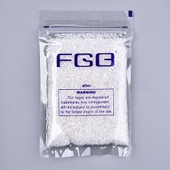 Fgb 11/0グレードaベーキングペイントガラスシードビーズ  シリンダー  均一なシードビーズサイズ  透明色の虹  クリアAB  1.5x1mm  穴：0.5mm  約20000個/袋&nbsp;SEED-S030-0161