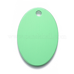 ペットモチーフアルミペンダント  空白タグのスタンプ  オーバル  ミックスカラー  38x25x1mm  穴：3.5mm&nbsp;ALUM-I002-05