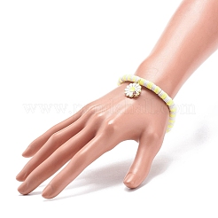 4Pcs 4 Styles Insect Theme Alloy Enamel Stretch Charm Bracelets&nbsp;BJEW-JB08763