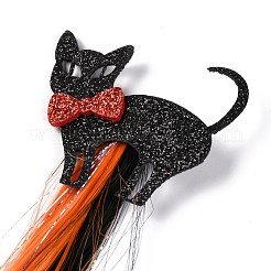 ハロウィンヘッドギア  猫の装飾的なかつらヘアピン  パーティーヘアデコレーション  カラフル  385mm&nbsp;LS-PHAR-H065-02