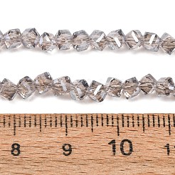 Electroplate Transparent Glass Beads Strands&nbsp;GL-CBA7A17-01A-01
