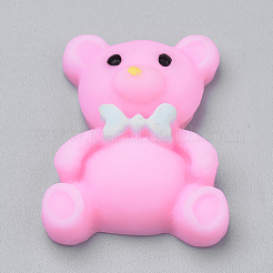 樹脂カボション  クマ  ミックスカラー  22~23x18x6mm&nbsp;CRES-Q197-14