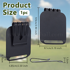 マンガン鋼ゴルフタオルホルダークリップ  ブラック  99x81x13mm  内径：58.5x7.5mm&nbsp;FIND-WH0139-844B