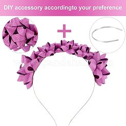 24スタイルのアイアンドールヘアフープ4個  人形のヘアアクセサリー作りに  プラチナ  6個/セット&nbsp;DIY-FG0002-74