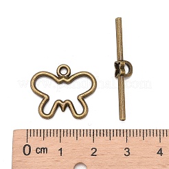 チベット風合金マンテル  蝶  鉛フリー及びカドミウムフリー  アンティークブロンズ  17x20mm  穴：2mm&nbsp;MLF5111Y-NF