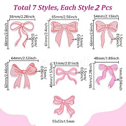 14Pcs 7 Styles Computerized Embroidery Cloth Iron on/Sew on Patches&nbsp;PATC-GA0001-76