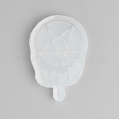 食品グレードのシリコンモールド  フォンダン型  DIYケーキデコレーション用  チョコレート  キャンディ  UVレジン＆エポキシ樹脂ジュエリー作り  スター  ホワイト  60x39x6.7mm&nbsp;DIY-E021-10
