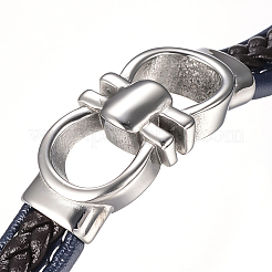 Men's Braided Leather Cord Bracelets&nbsp;BJEW-H559-15C