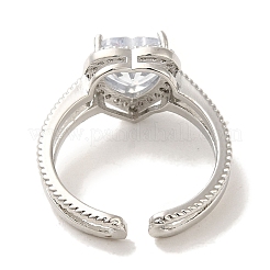 Brass Micro Pave Cubic Zirconia Rings for Women&nbsp;RJEW-E295-16P