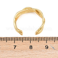 女性用真鍮カフリング  長持ちメッキ  ラックめっき  18KGP本金メッキ  6mm  調整可能&nbsp;RJEW-Z113-03G