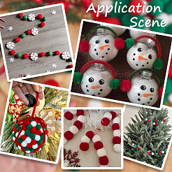 100Pcs DIY Doll Craft Polyester Pom Pom&nbsp;DIY-SC0028-08B