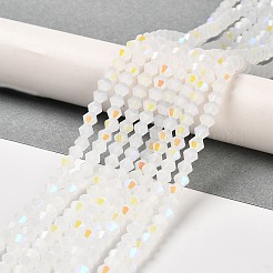 Imitation Jade Electroplate Glass Beads Strands&nbsp;GLAA-F029-J4mm-D06