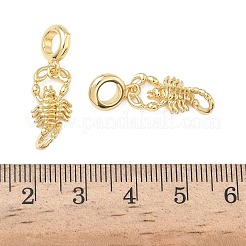 Brass Scorpion European Dangle Charms&nbsp;KK-L256-05G