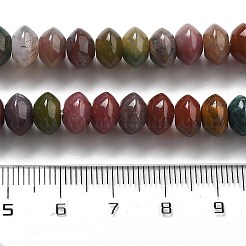 天然石インディアン瑪瑙ビーズ連売り  ソーサービーズ  8x5mm  穴：0.6mm  約40個/連  7.76''（19.7センチメートル）&nbsp;G-P559-A08-01
