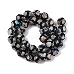 Tibetan Style Natural Agate dZi Beads Strands&nbsp;G-Q606-12MM-01