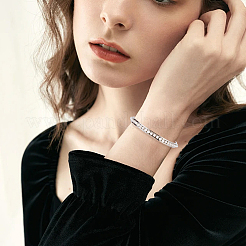 4Pcs 2 Colors C-Shaped 201 Stainless Steel Grooved Cuff Bangles&nbsp;BJEW-SC0001-65
