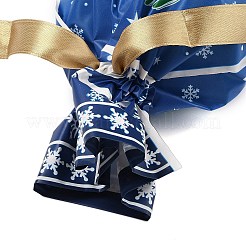 クリスマス 雪だるま プラスチック 梱包用ポーチ 巾着袋  長方形  藤紫色  23x15x0.01cm&nbsp;ABAG-Q053-05C