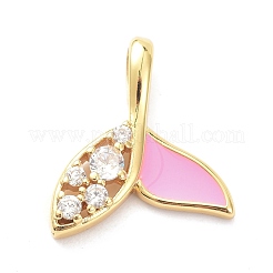 Real 18K Gold Plated Brass Micro Pave Clear Cubic Zirconia Pendants&nbsp;ZIRC-L091-081G