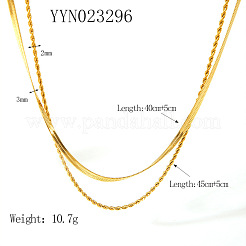 Fashionable Stainless Steel Double Layer Necklaces for Women&nbsp;VZ1613-1