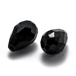 混合スタイルのガラスビーズ  多面カット  ティアドロップ  ミックスカラー  8x6mm  穴：1.6mm  約100個/袋&nbsp;GLAA-O021-01B-M