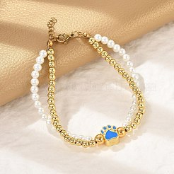 Brass Multi-strand Bracelets&nbsp;BJEW-M056-09G