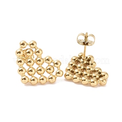 Ion Plating(IP) 304 Stainless Steel Stud Earring for Women&nbsp;EJEW-F287-05G