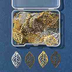 100Pcs 3 Colors Iron Filigree Joiners Pendants&nbsp;IFIN-FS0001-60