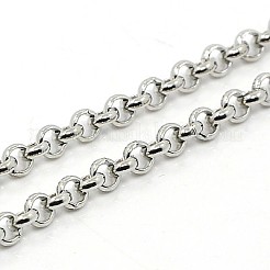 Tarnish Resistant Rolo Chain Necklace for Men&nbsp;LS-NJEW-F027-14-3.5mm