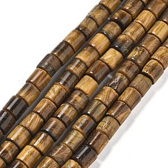 天然石タイガーアイビーズ連売り  コラム  6~6.5x6~6.5mm  穴：0.8mm  約60~61個/連  15.55インチ（39.5cm）&nbsp;G-L619-C03-6mm