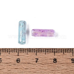 ピカソの透明ガラスのラッパビーズ  ミックスカラー  13x4mm  穴：0.9~1mm  約1125個/ポンド&nbsp;SEED-N010-02A-M