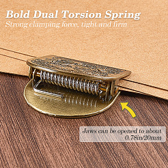 Tibetan Style Zinc Alloy Decorative Binder Clips&nbsp;FIND-WH20004-11C-AB