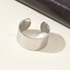 304 Stainless Steel Cuff Open Rings&nbsp;RJEW-D357-02P