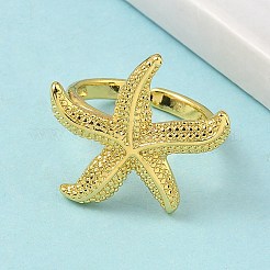Brass Cuff Rings for Women&nbsp;RJEW-A083-01G