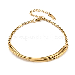 304 Stainless Steel Rolo Link Bracelets for Women&nbsp;BJEW-C129-03G