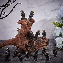 30Pcs Resin Crow Display Home Decorations&nbsp;DJEW-SP0001-34